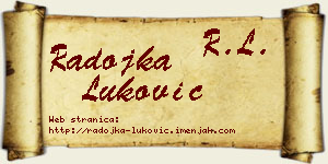 Radojka Luković vizit kartica